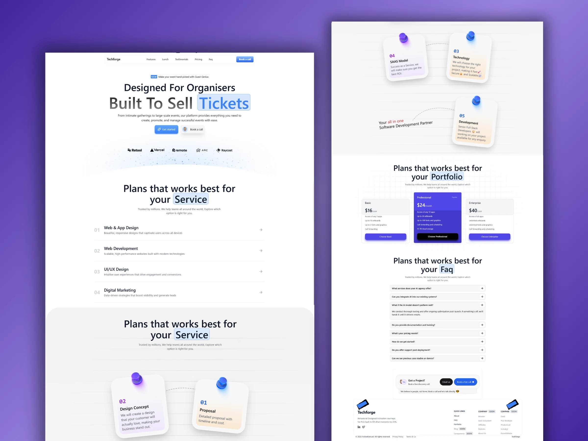 Preview image for TechForge Solutions – Landing Page Design Template